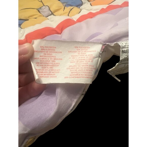 Vintage 1990s Disney Winnie The Pooh Bear Crib Comforter, Double Sided Print‎ - Picture 4 of 7